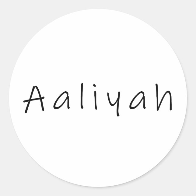Sticker Rond Aaliyah (Devant)