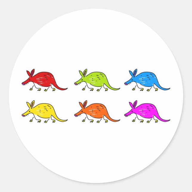 Sticker Rond Aardvarks (Devant)