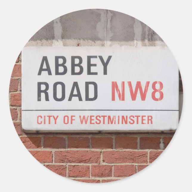 Sticker Rond Abbey Road (Devant)
