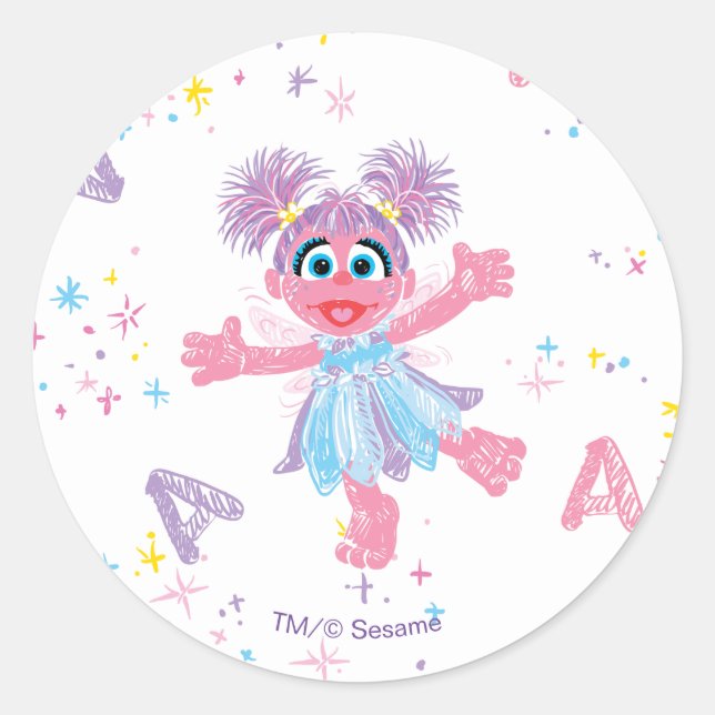 Sticker Rond Abby Cadabby Sparkle Motif (Devant)