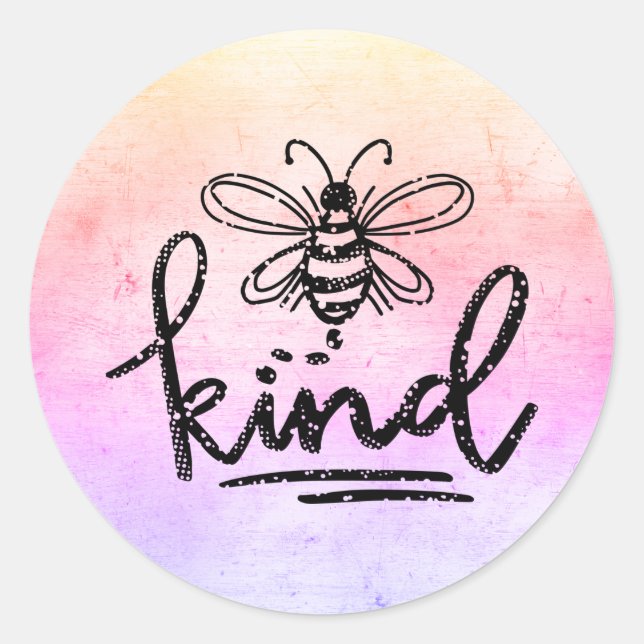 Sticker Rond Abee Genre Rainbow Ombre (Devant)