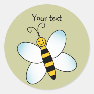 Sticker Rond Abee mignonne