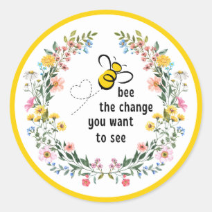 Sticker Rond Abee the Change Inspirational