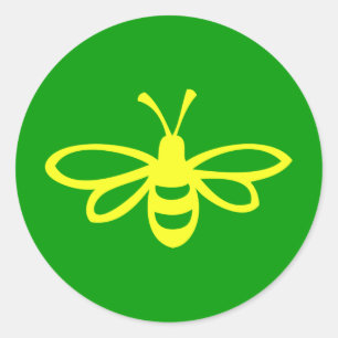 Sticker Rond Abeille [citron]