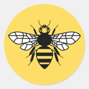 Sticker Rond Abeille de Manchester