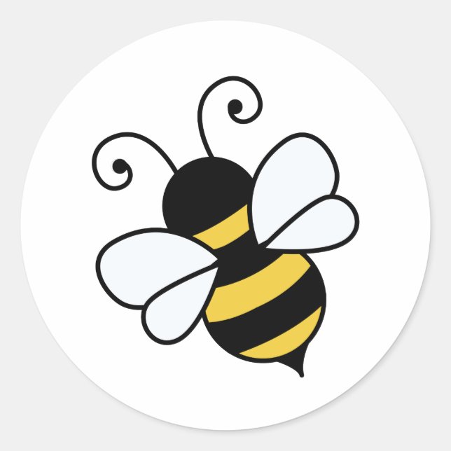 Sticker Rond Abeille mignonne (Devant)