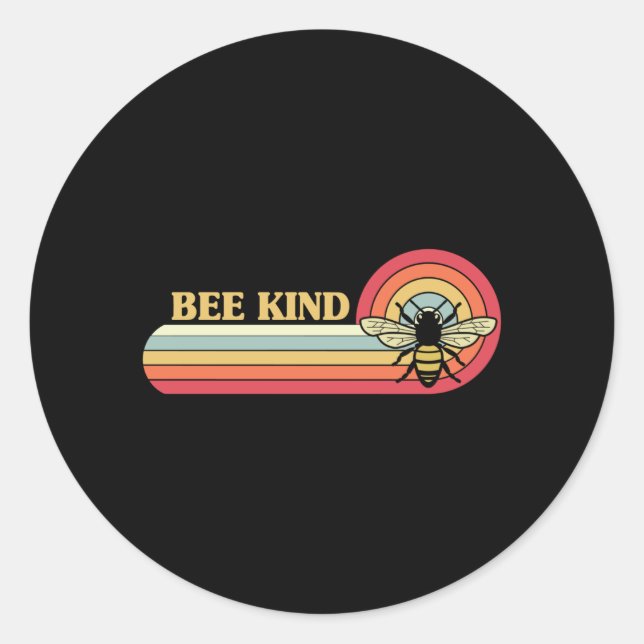 Sticker Rond Abeille vintage (Devant)