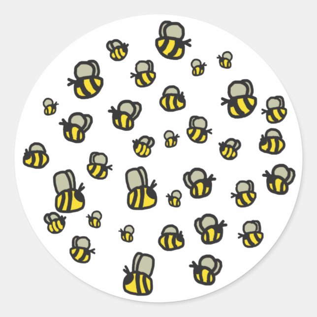 Sticker Rond Abeilles (Devant)