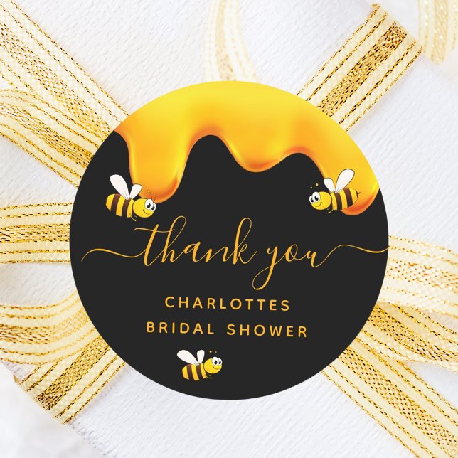 Sticker Rond Abeilles noires à miel douce pour la fête de maria (Créateur téléchargé)