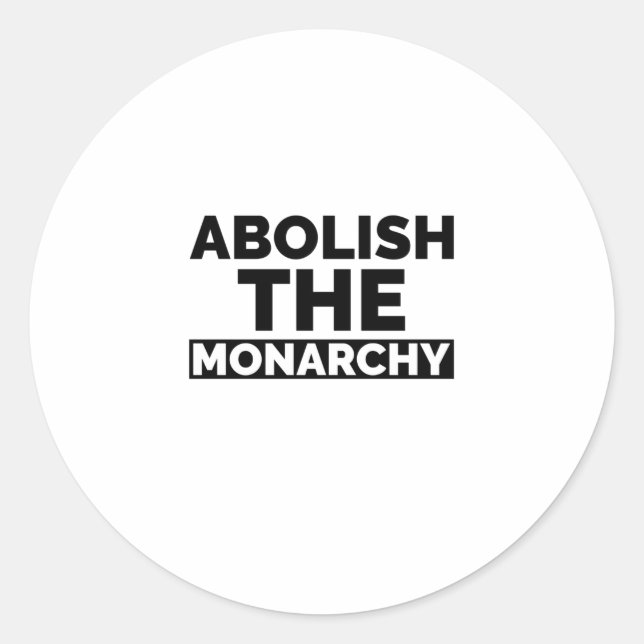 Sticker Rond Abolir la monarchie (Devant)
