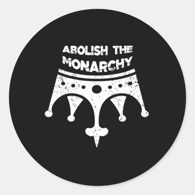 Sticker Rond Abolish Anti No Kings In America Bumper Classic (Devant)