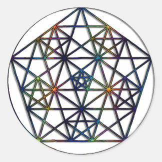 Sticker Rond Abondance Géométrie Sacrée Fractage de la vie