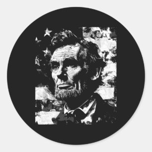 Sticker Rond Abraham Lincoln Histoire Professeur Président 4e d
