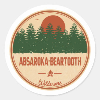 Sticker Rond Absaroka - Beartooth Wilderness Montana Wyoming