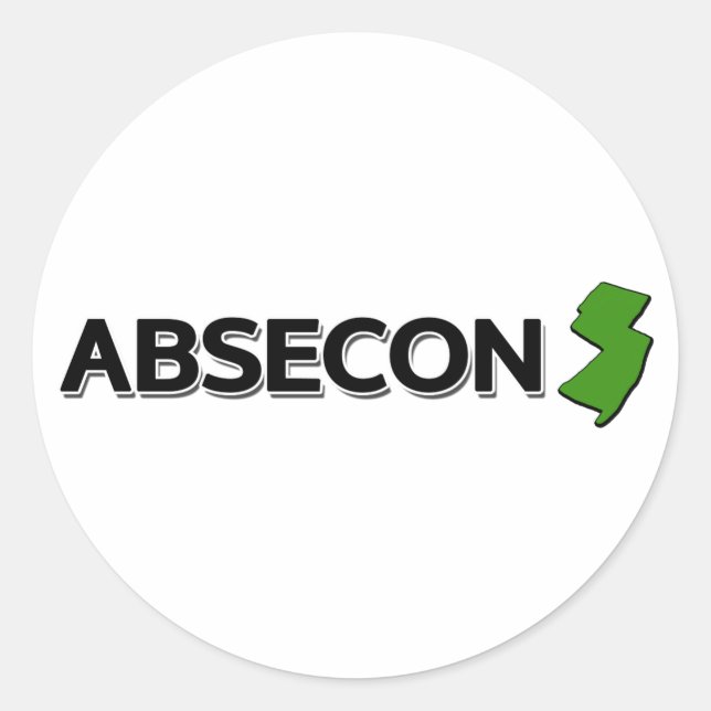 Sticker Rond Absecon, New Jersey (Devant)
