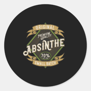Sticker Rond Absinthe - Fée verte - 04 - foncé