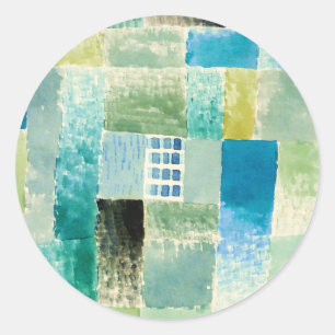 Sticker Rond Abstract Watercolor window by Paul Klee