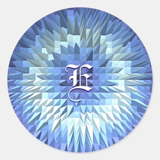Sticker Rond Abstrait Poly faible (Devant)