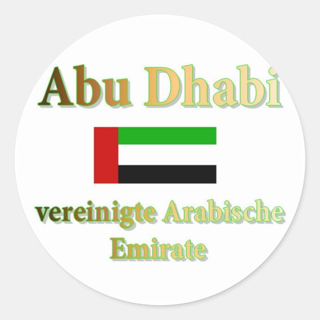 Sticker Rond Abu Dhabi (Devant)