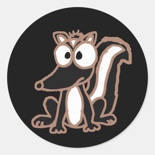 Sticker Rond AC - Carton soyeux de la peau (Devant)
