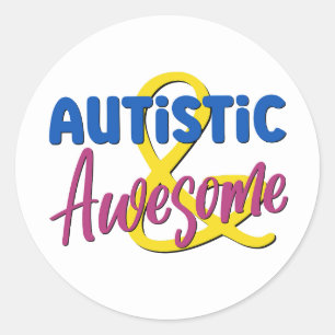 Sticker Rond Acceptation de la Neurodiversité autistique et gén