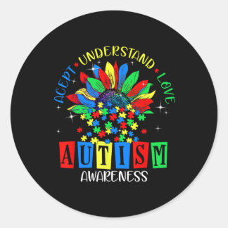 Sticker Rond Accepter l'amour comprendre la Sensibilisation sur