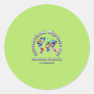 Sticker Rond Acceptez la diversité. Journée internationale des