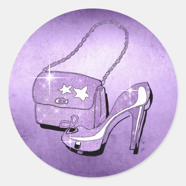 Sticker Rond Accessoires de parties scintillant et de brillance (Devant)