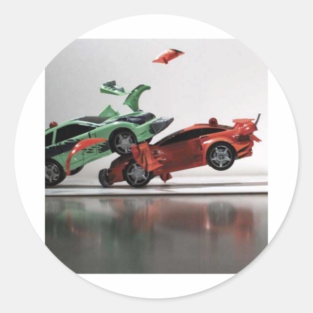Sticker Rond accident de voiture (Devant)