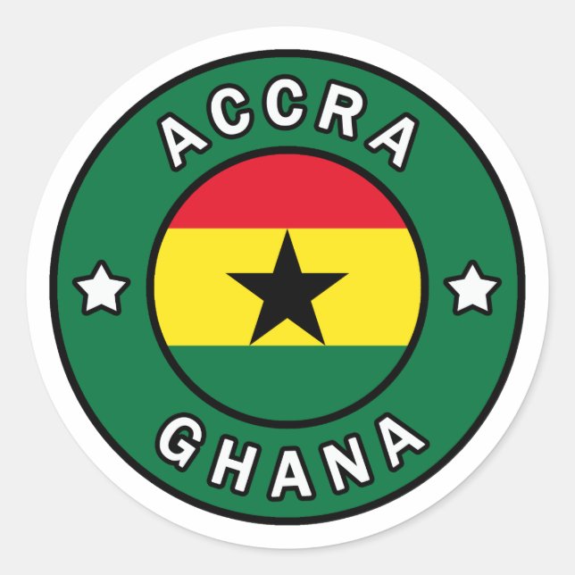 Sticker Rond Accra Ghana (Devant)