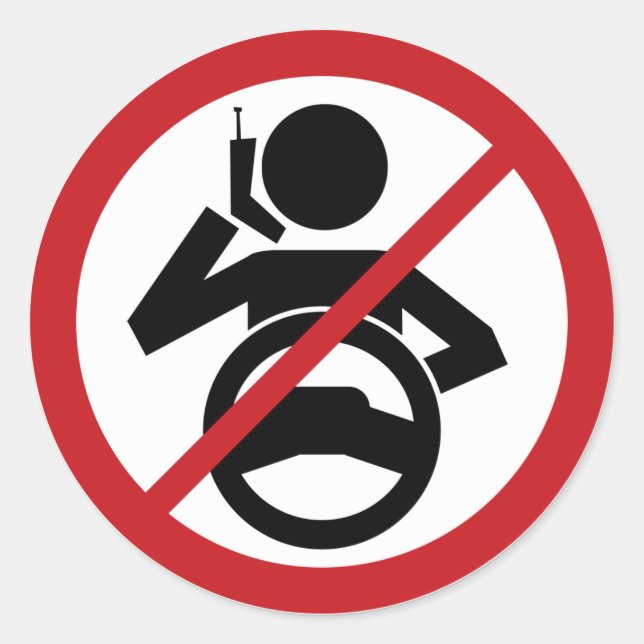 Sticker Rond Accrocher et conduire (Devant)