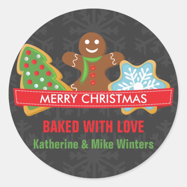 Sticker Rond Accueil Baked Christmas Cookie (Devant)