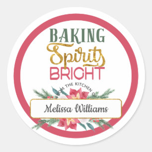 Sticker Rond Accueil Cadeau de Noël fait maison de votre cuisin