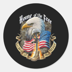 Sticker Rond Accueil De La Liberté À Cause De L'Aigle Vetera Le