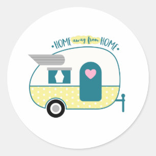 Sticker Rond Accueil loin de chez soi