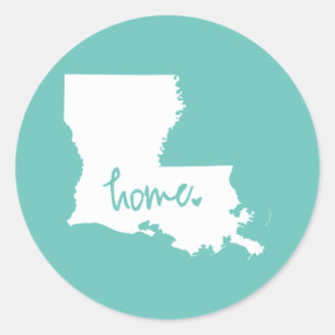 Sticker Rond Accueil Louisiane Couleur personnalisée