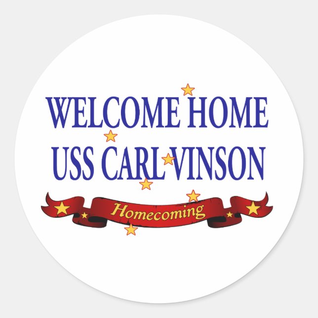 Sticker Rond Accueil USS Carl Vinson (Devant)