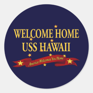 Sticker Rond Accueil USS Hawaii