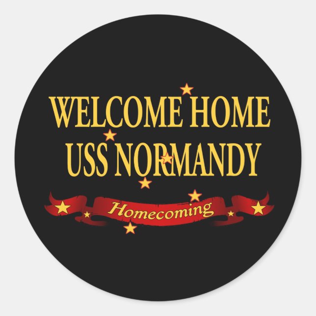 Sticker Rond Accueil USS Normandie (Devant)