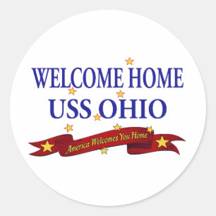 Sticker Rond Accueil USS Ohio