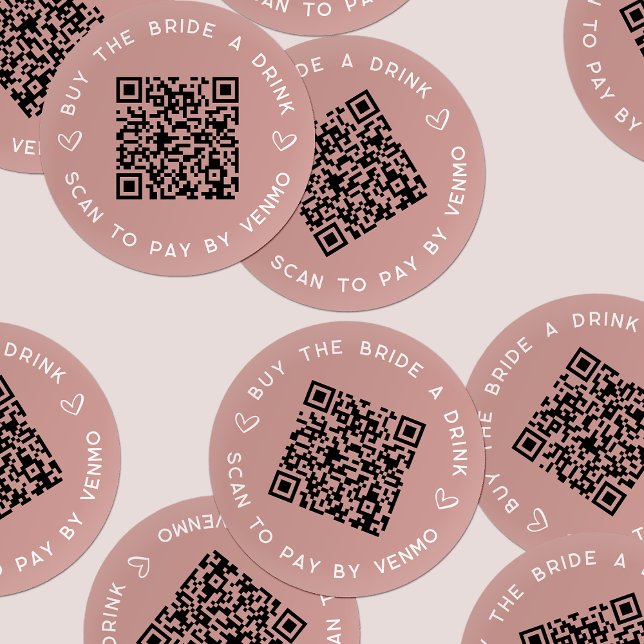 Sticker Rond Acheter la mariée une boisson Bachelorette Party Q (Créateur téléchargé)