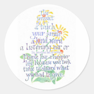 Sticker Rond Acte d'autocollant de soin