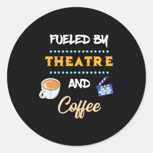 Sticker Rond Acteur Alimenté Par Café De Théâtre