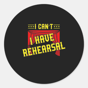 Sticker Rond Acteur Répétition