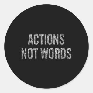 Sticker Rond Actions Pas Mots Manifestation Résiste Mouvement