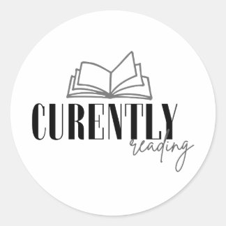 Sticker Rond Actuellement en train de lire