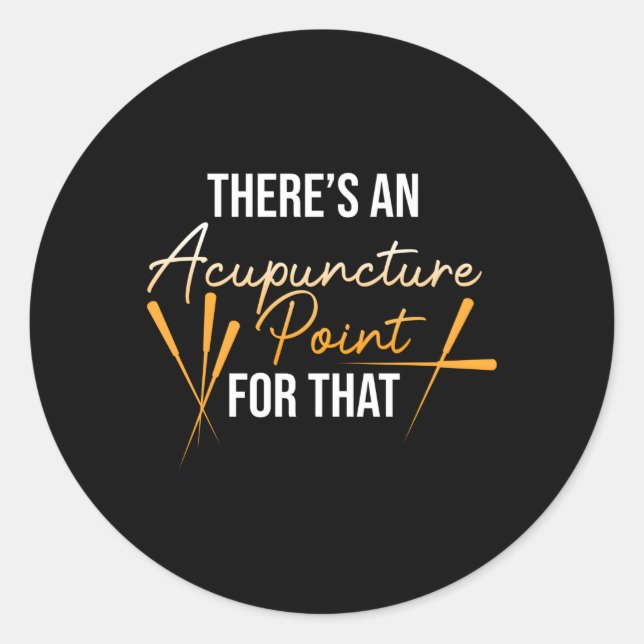 Sticker Rond Acupuncture Point Pour Acupuncturistes T Aiguilles (Devant)