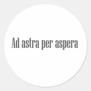 Sticker Rond Ad astra per aspera