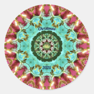 Sticker Rond ADA ~ NOËL 2025 ~ WOW! Rouge vert or