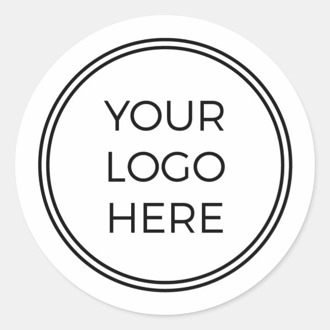 Sticker Rond Add Your Logo Simple Round Label (Devant)